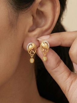 Gahan - Drop Earrings for Women Pearl Design with Brass Metal