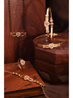 Gahan - Gold Plated Bangle and Gold Plated Mangalsutra Ring with Bracelet for Women