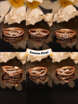 Gahan - Pack of 6 Adjustable Rings For Women