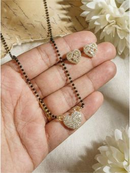 Gahan - Gold Plated Mangalsurtra with Maching Earrings