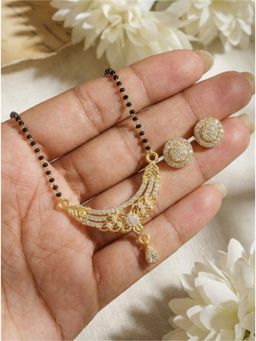 Gahan - Gold Plated Mangalsurtra with Maching Earrings