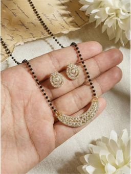 Gahan - Gold Plated Mangalsurtra with Maching Earrings