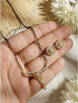 Gahan - Gold Plated Mangalsurtra with Maching Earrings