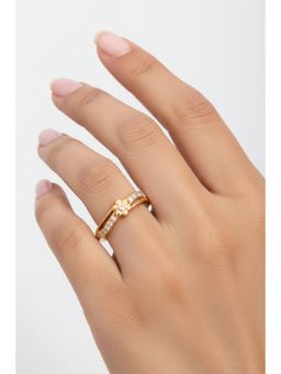 Gahan - Gold Plated Adjustable Ring for Women