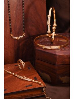 Gahan - Gold Plated Bangle and Gold Plated Mangalsutra Ring with Bracelet for Women