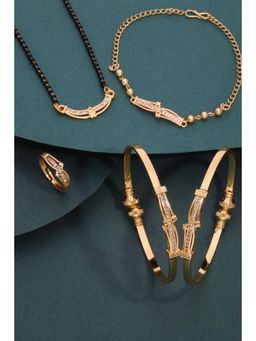 Gahan - Gold Plated Bangle and Gold Plated Mangalsutra Ring with Bracelet for Women