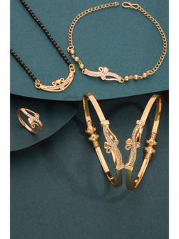 Gahan - Gold Plated Bangle and Gold Plated Mangalsutra Ring with Bracelet for Women