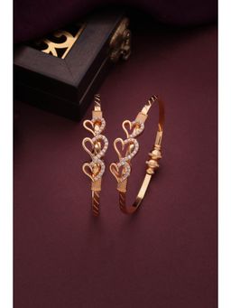Gahan - Gold Plated Adjustable AD Stone Openable Bangle for Daily Wear