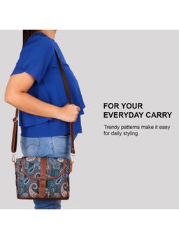 The Clownfish - Blue Printed Women's Sling Bag