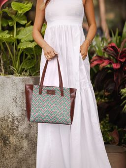 The Clownfish - Green Printed Women's Tote Bag