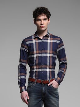 Jack & Jones - Slim Fit Blue Checks Shirts