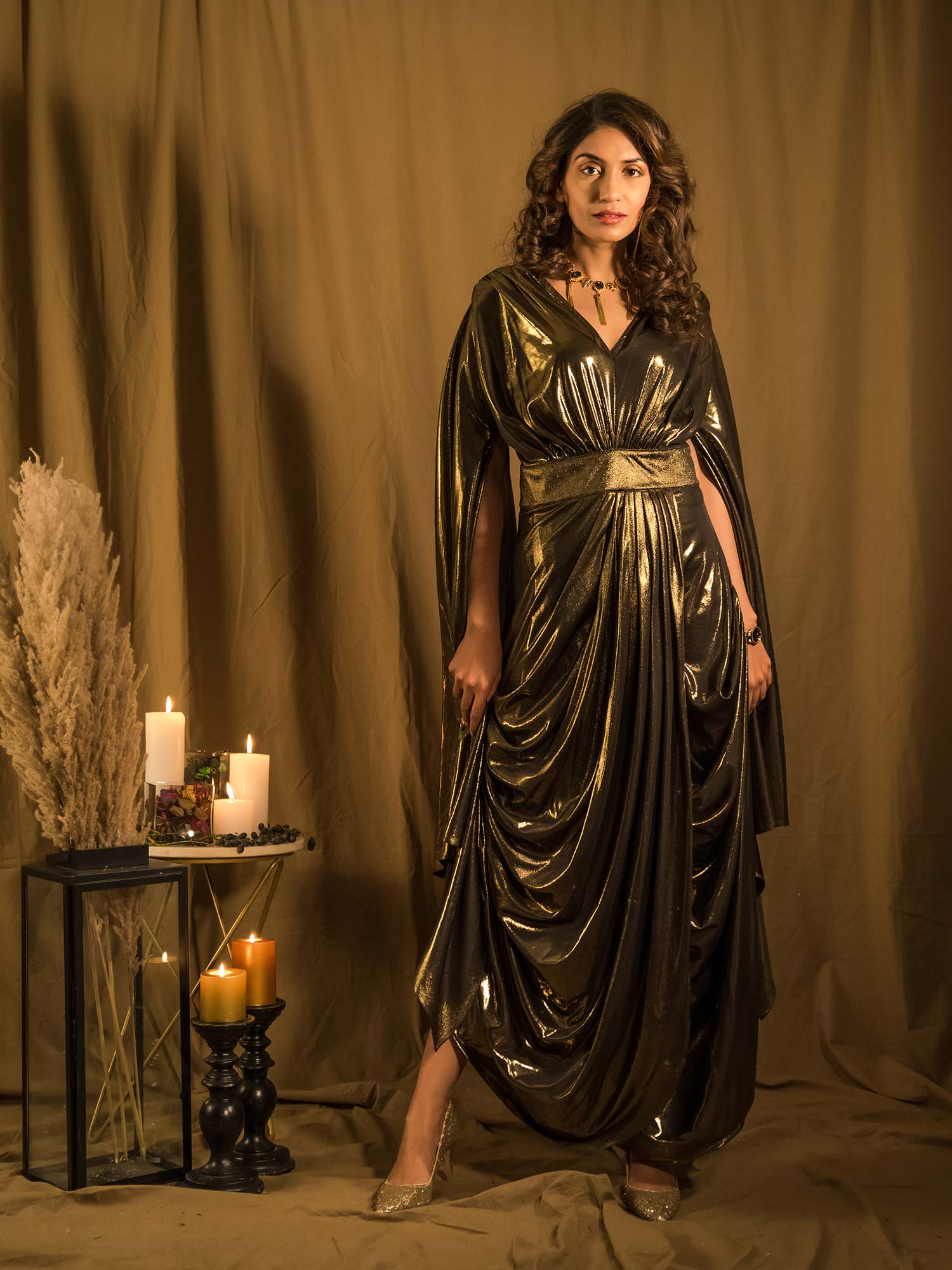 Le Bain Gold Metallic Gown-picture-39