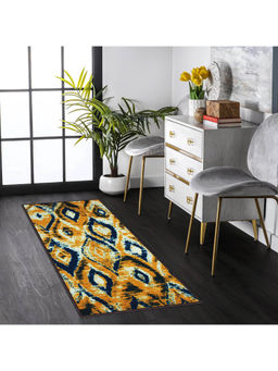 Story@Home - Ethnic Grunge Pattern Runner Carpet Yellow & Blue