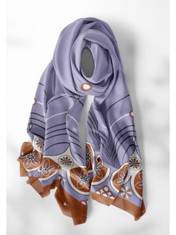 Thee Modern Roots - Purple Flipping Hearts Silk Dupatta