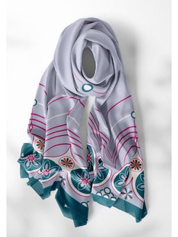 Thee Modern Roots - Lavender Whimsical Hearts Silk Dupatta