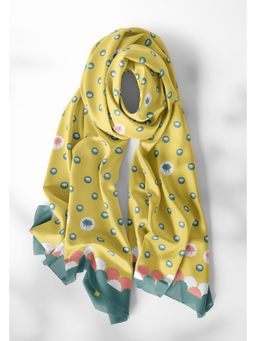 Thee Modern Roots - Yellow Lotus Dreams Silk Dupatta