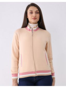 Monte Carlo - Women Peach Full Sleeve Sweatshirt