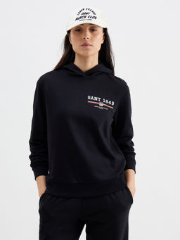 GANT - Women Black Reg Hoodie