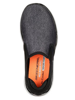 SKECHERS - Boys Equalizer 3.0- Nano Grid Charcoal Casual Shoes