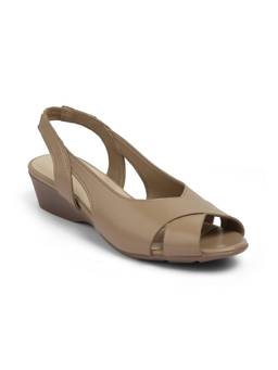 PEPPER - Women Beige Block Heels