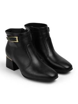 MODARE - Women Black Block Heel Casual Boots
