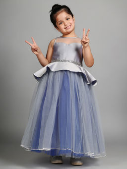 Toy Balloon Kids - Light Blue Gown Party Wear