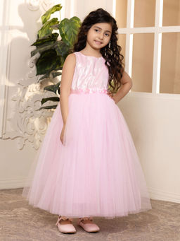 Toy Balloon Kids - Baby Pink Gown Party Wear
