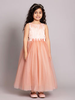 Toy Balloon Kids - Peach Gown Party Wear