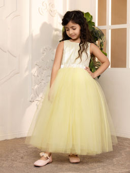 Toy Balloon Kids - Lemon Yellow Gown Party Wear