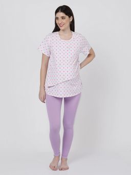 mackly - Womens Maternity/Feeding T-Shirt & Pyjama (Set of 2)