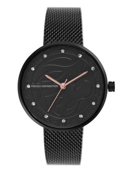 French Connection - black Analog Round Dial Watch For Women FCN00038H