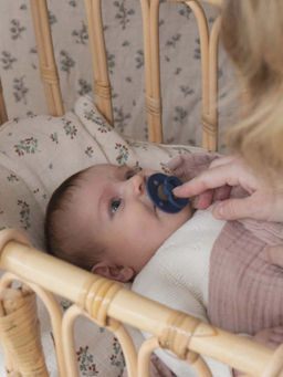 Bibs - Latex Round Nipple Teal Pacifier