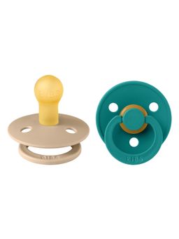 Bibs - Multi-Colour Latex Round Nipple Pacifier (Pack Of 2)