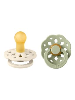 BIBS - Multi-Colour Latex Round Nipple Boheme Pacifier (Pack Of 2)