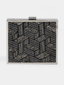 Label Ritu Kumar - Enzo Silver Clutch