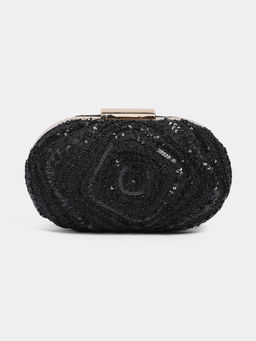 Label Ritu Kumar - Safa Black Clutch