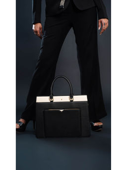 Horra - 13 Inch Women's Laptop Bag for Office with Extra Pouch Black