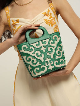 Label Ritu Kumar - Enora Green Sling Bag