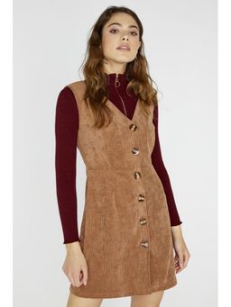 Girls on Film - Percy Corduroy Dress With Buttons (UK 14)