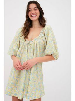 PARTIQ - Women Green Floral Print Dress