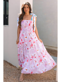 PARTIQ - Women Pink Floral Print Dress