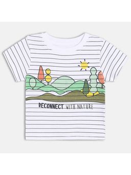 MINI KLUB - White Printed Regular T-shirt