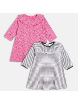 MINI KLUB - Multi-Color Printed Regular Dress (Pack of 2 )