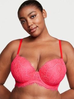 Victoria's Secret - Dream Angels Lightly Lined Lace Demi Bra Coral