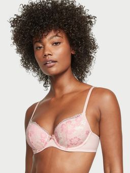 Victoria's Secret - Body Lace Lightly Lined Demi Bra Peach