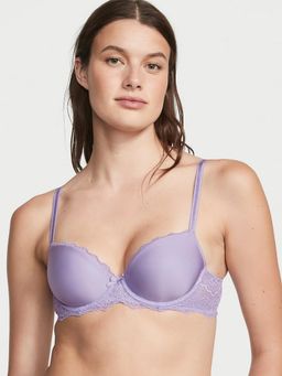 Victoria's Secret - Dream Angels Smooth and Lace Lightly Lined Demi Bra Purple