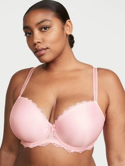 Victoria's Secret - Dream Angels Smooth and Lace Lightly Lined Demi Bra Pink