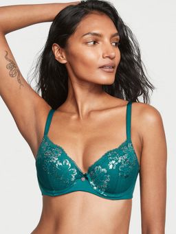 Victoria's Secret - Body Lace Lightly Lined Demi Bra Green