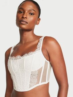 Victoria's Secret - Dream Angels Lace Corset Bra Top White