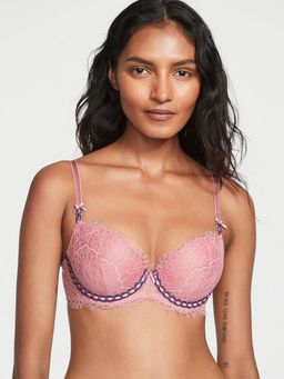 Victoria's Secret - Dream Angels Lightly Lined Ribbon Slot Demi Bra Pink